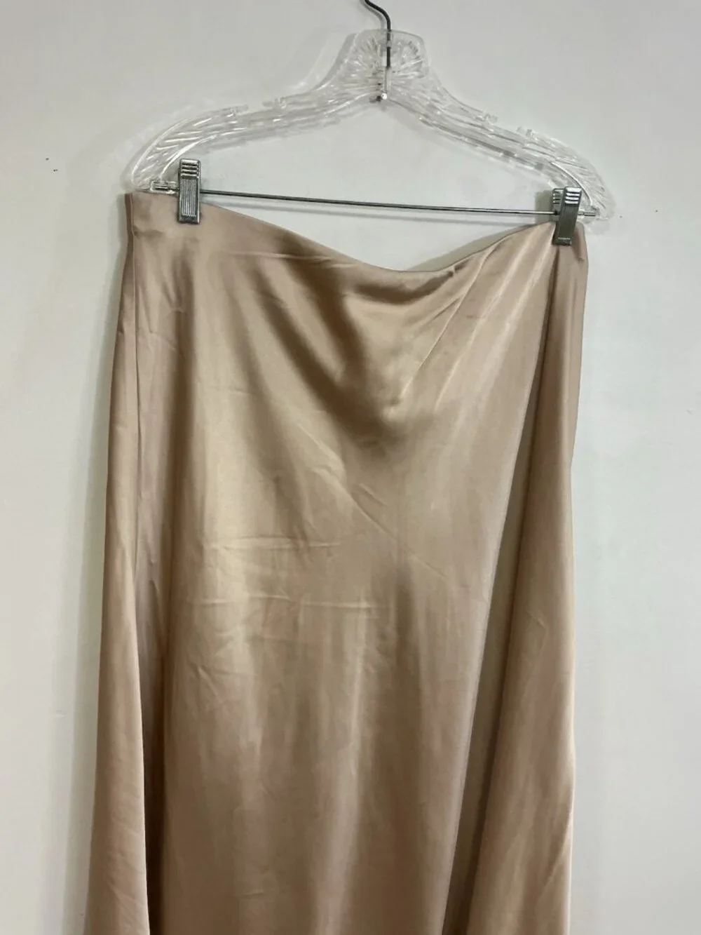 H&M Satin Maxi Skirt Champagne Womens XL